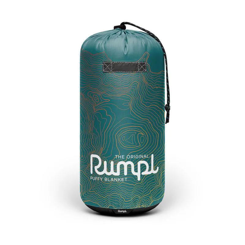 Rumpl Printed Original Puffy Blanket Mount Rainier Teal Warm Fade-10